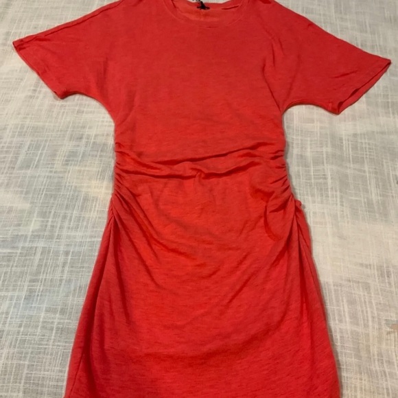 NWOT Monrow Supersoft Shirred Waist Dress - S / NECTAR - Picture 2 of 9